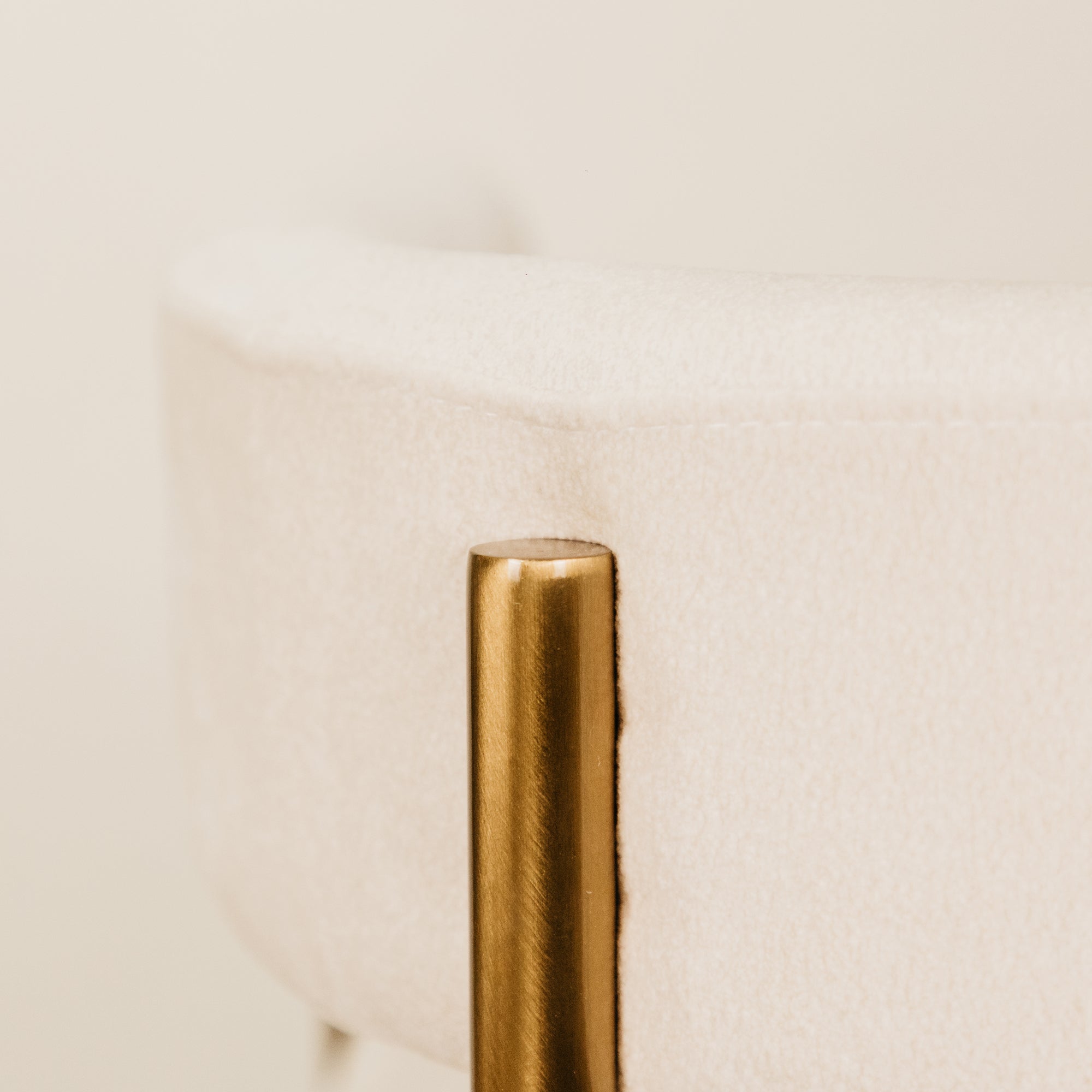 Kaya Bar Chair – White & Gold