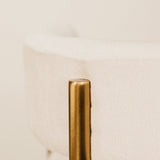 Kaya Bar Chair – White & Gold