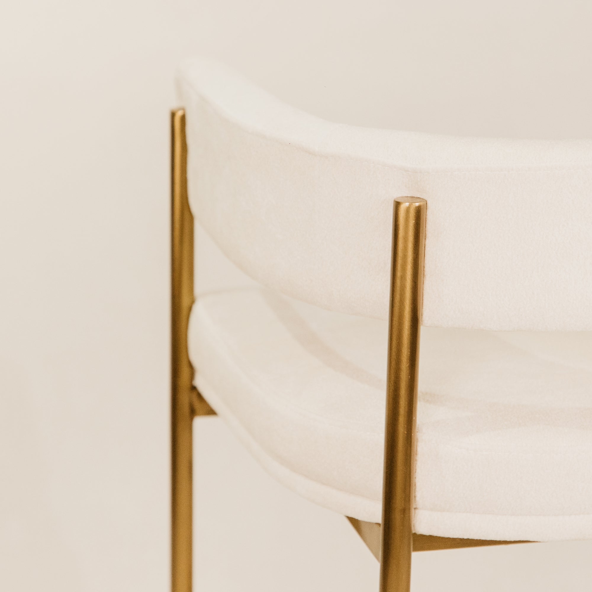 Kaya Bar Chair – White & Gold
