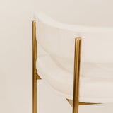 Kaya Bar Chair – White & Gold