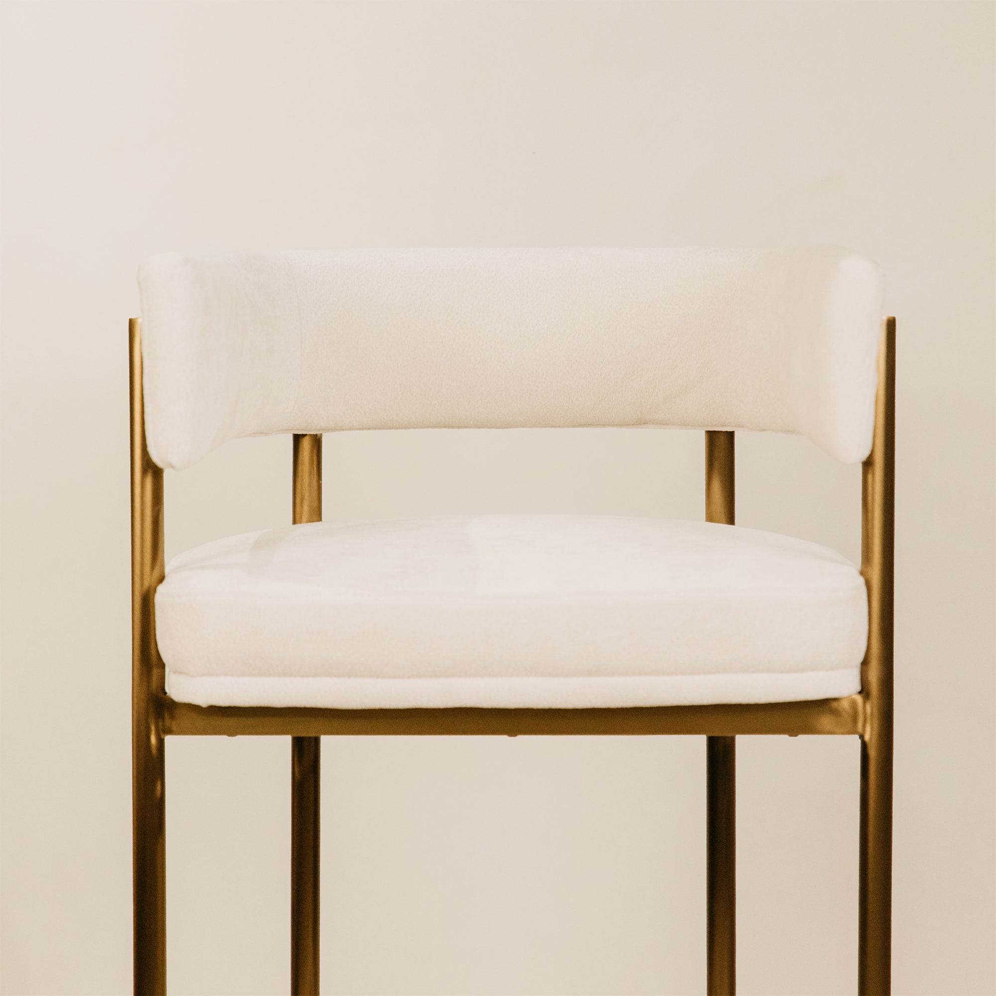 Kaya Bar Chair – White & Gold