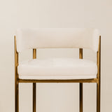 Kaya Bar Chair – White & Gold