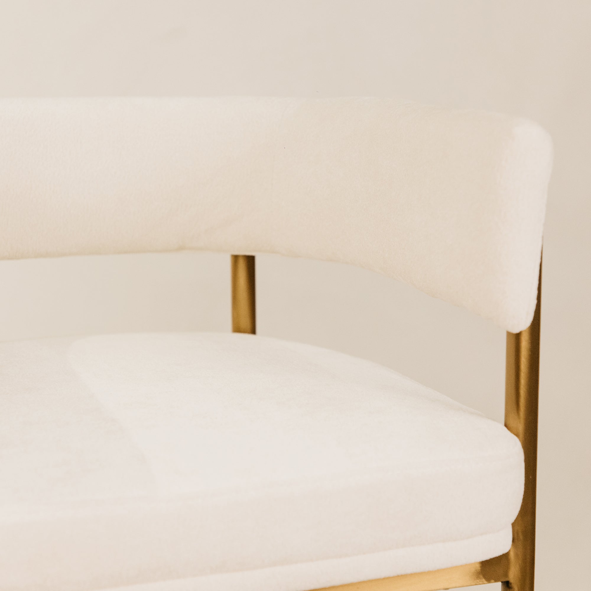 Kaya Bar Chair – White & Gold