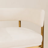 Kaya Bar Chair – White & Gold