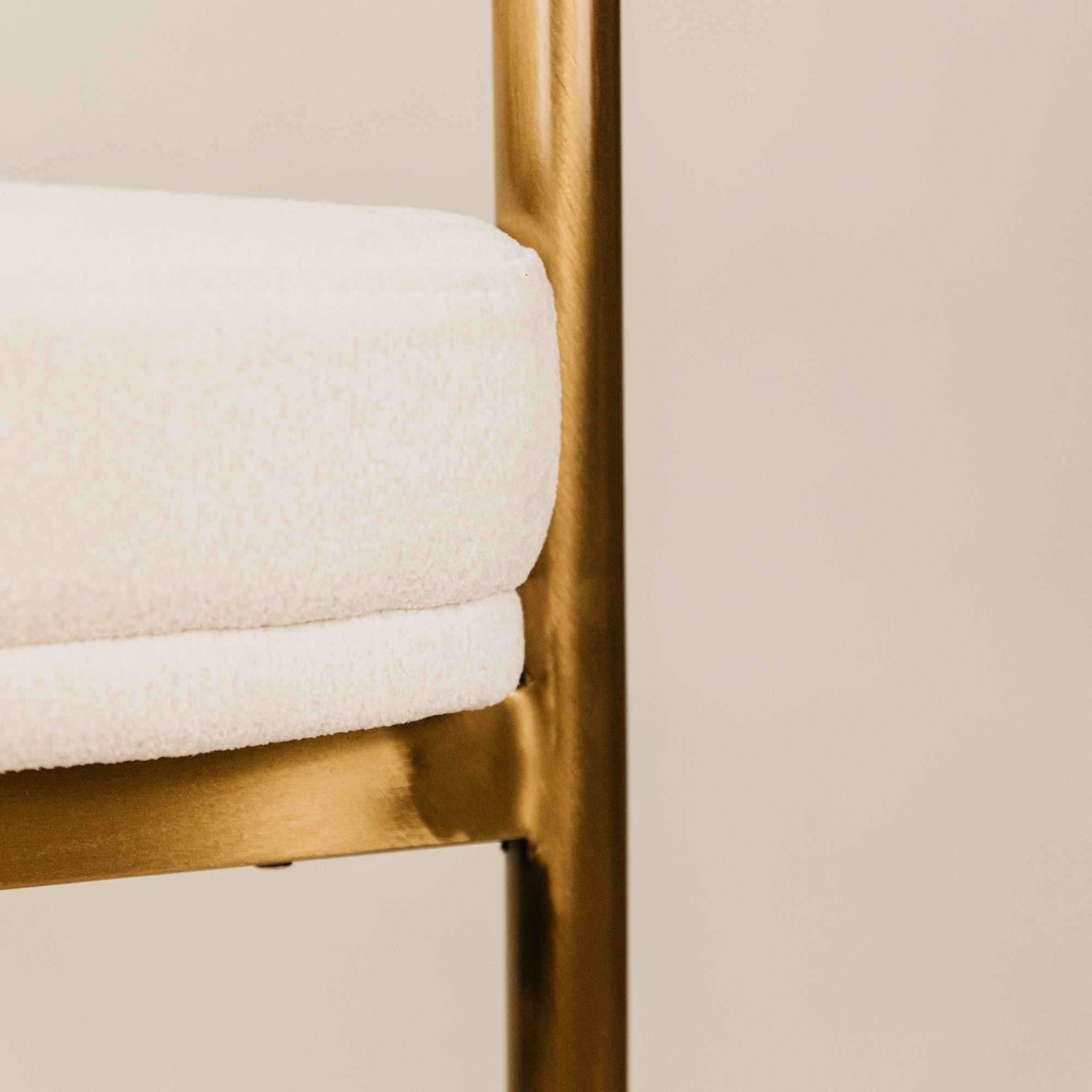 Kaya Bar Chair – White & Gold