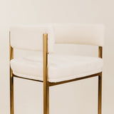 Kaya Bar Chair – White & Gold