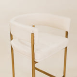 Kaya Bar Chair – White & Gold