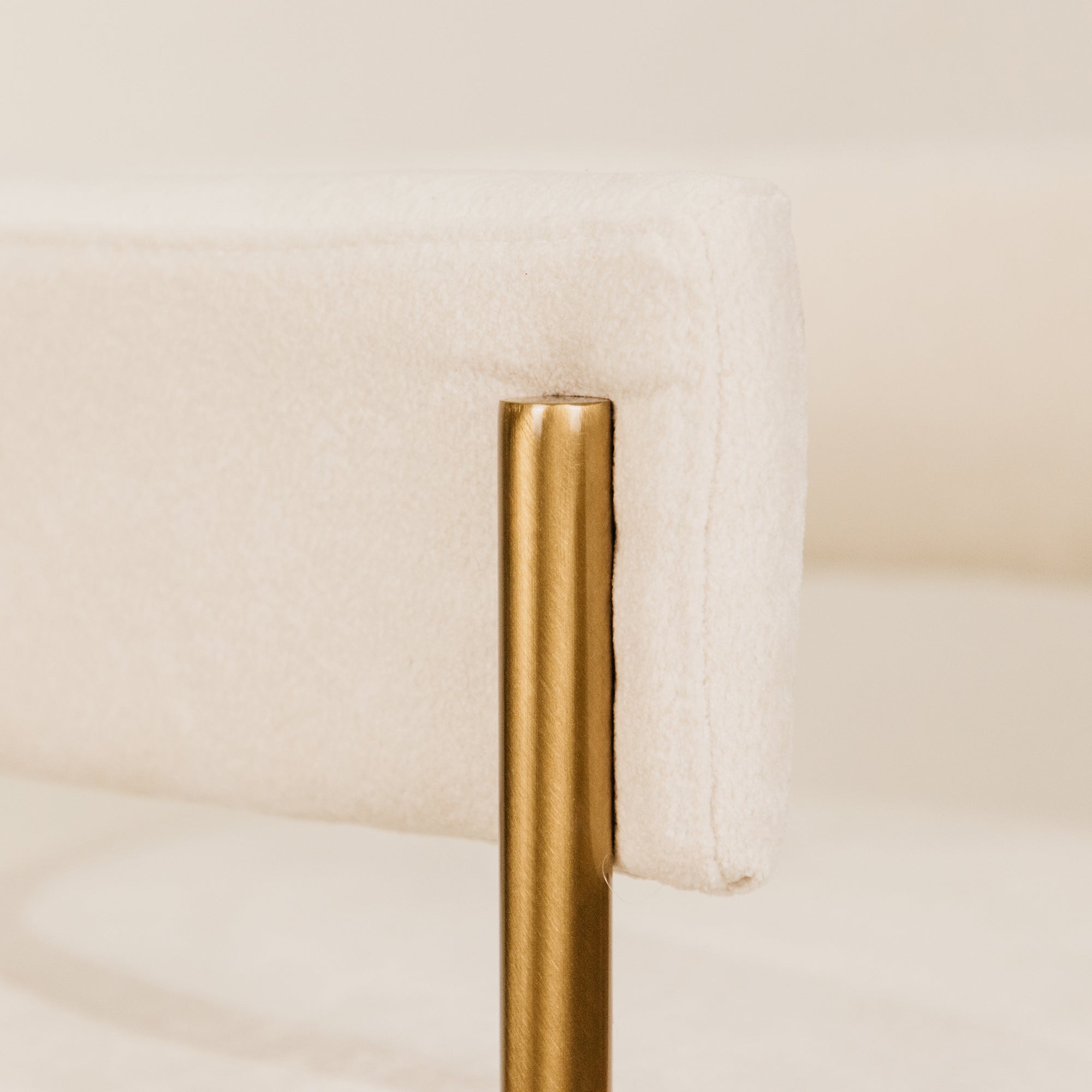 Kaya Bar Chair – White & Gold