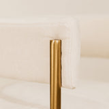 Kaya Bar Chair – White & Gold