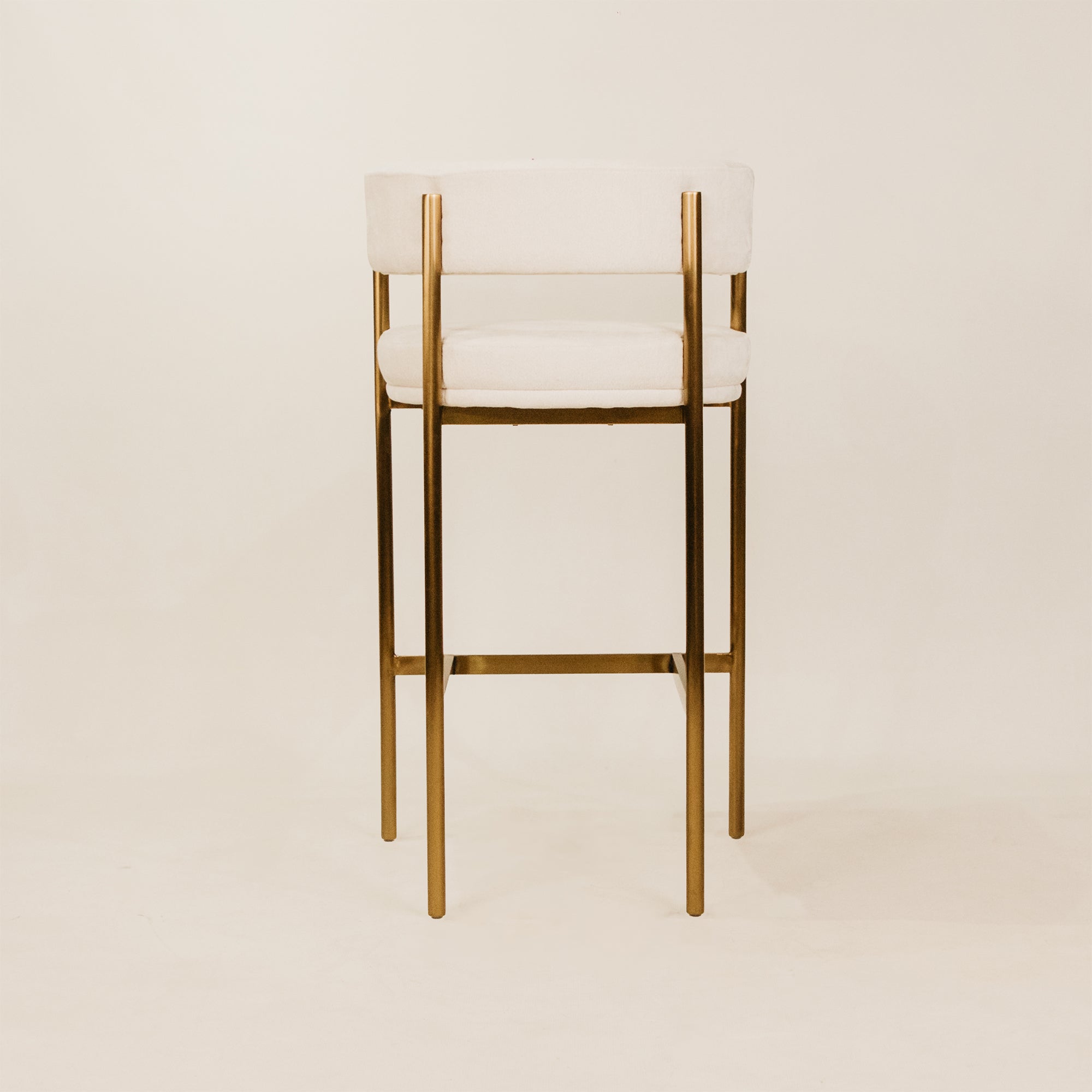 Kaya Bar Chair – White & Gold