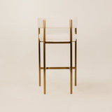 Kaya Bar Chair – White & Gold