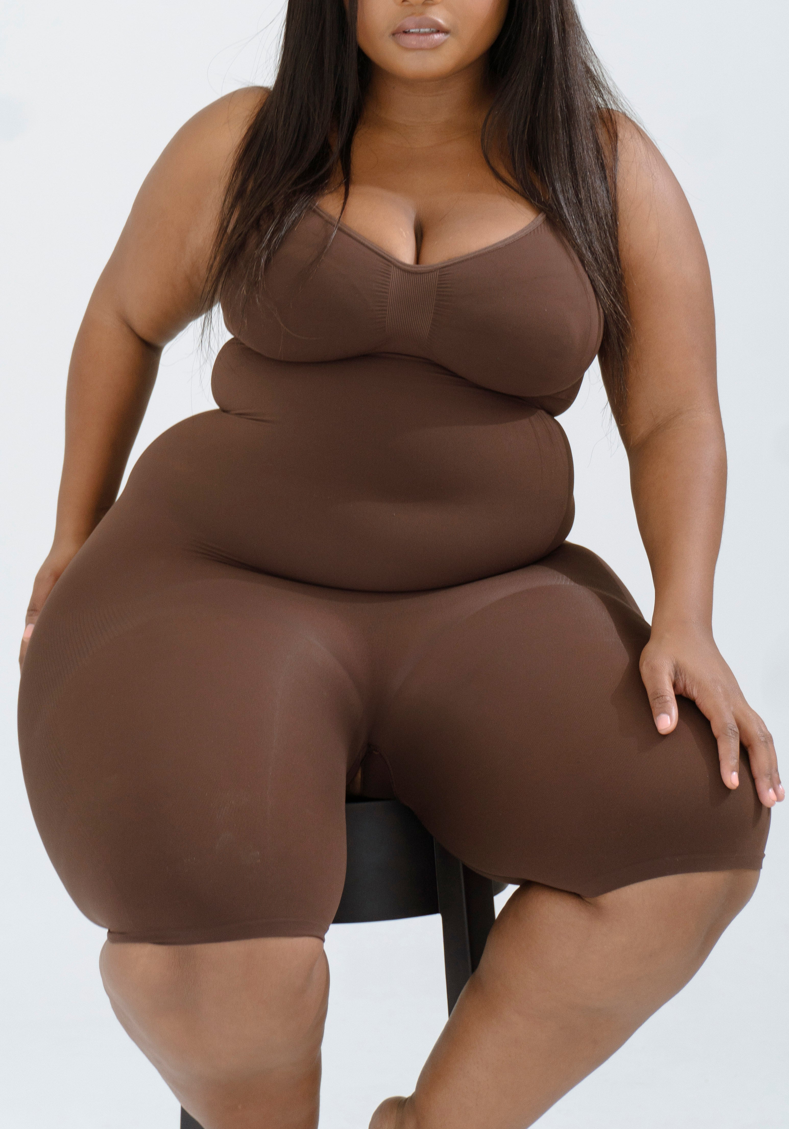 Mid Thigh High Compression Jumpsuit | Shapewear