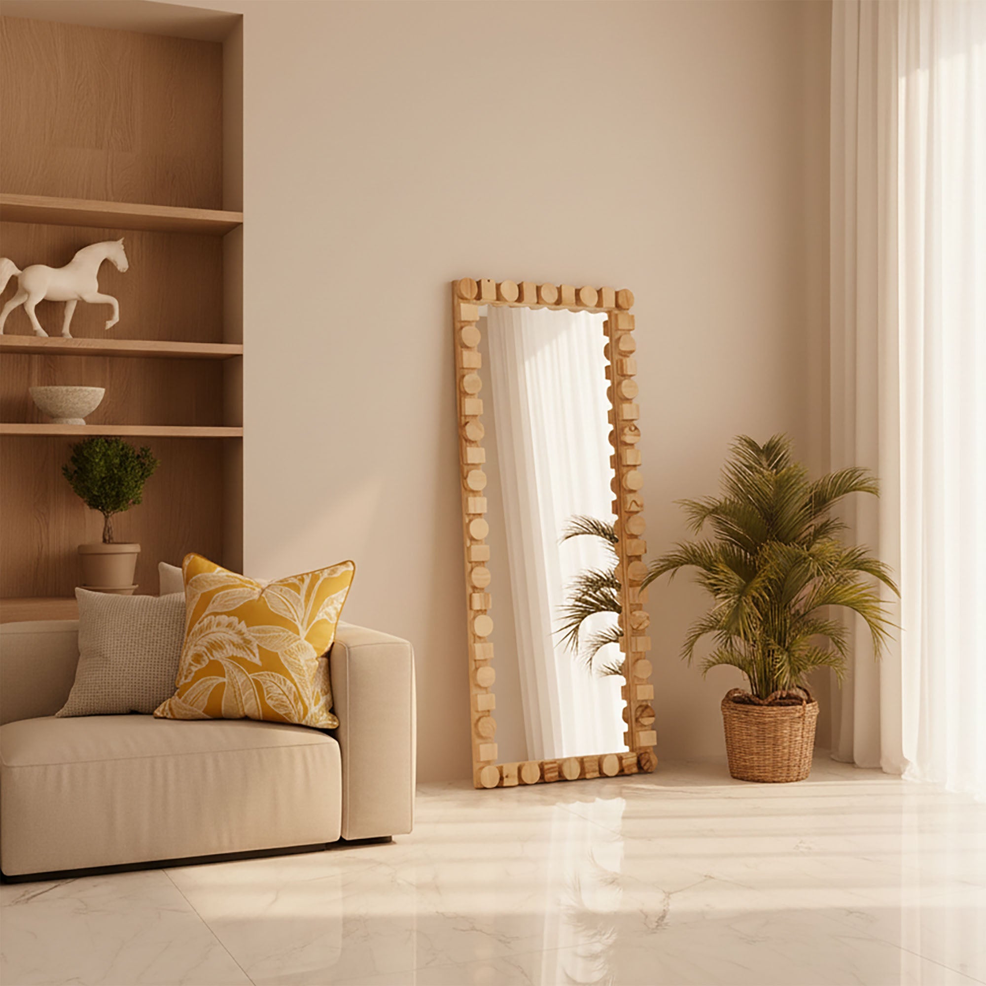 Kalahari Tall Mirror – Blonde
