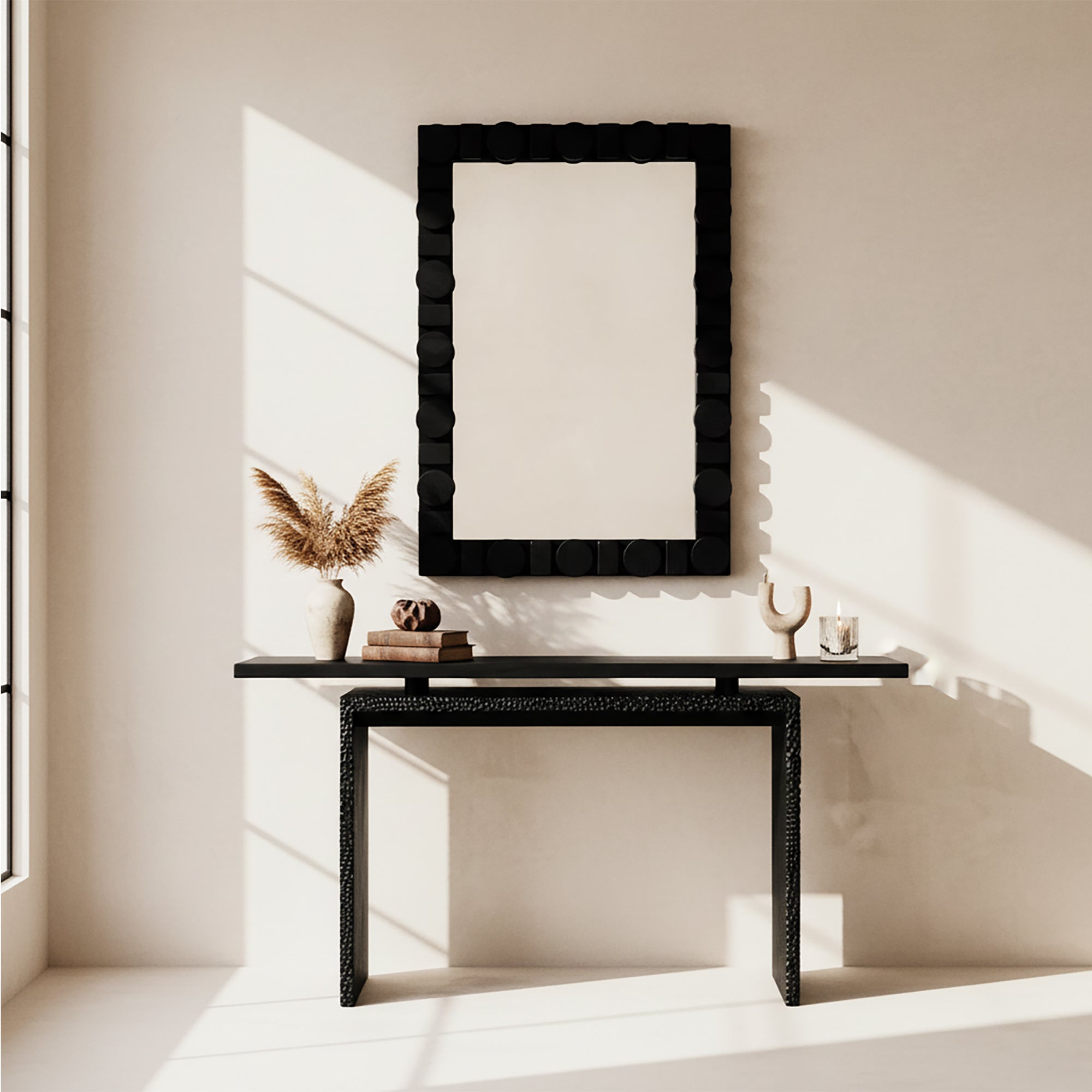 Kalahari Wall Mirror – Black