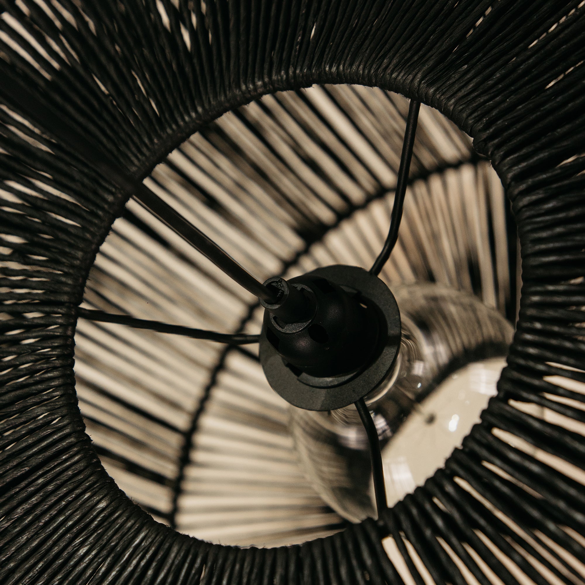 Kamba Paper Rope Pendant – Black