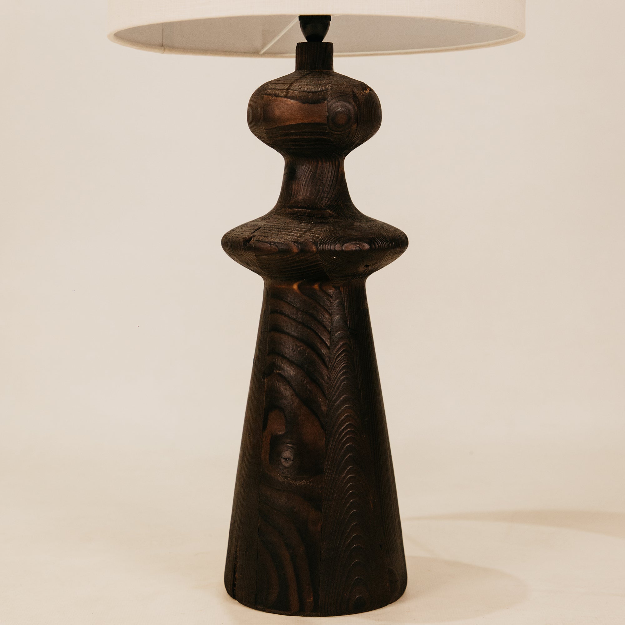 Mnara Wooden Table Lamp with Fabric Shade
