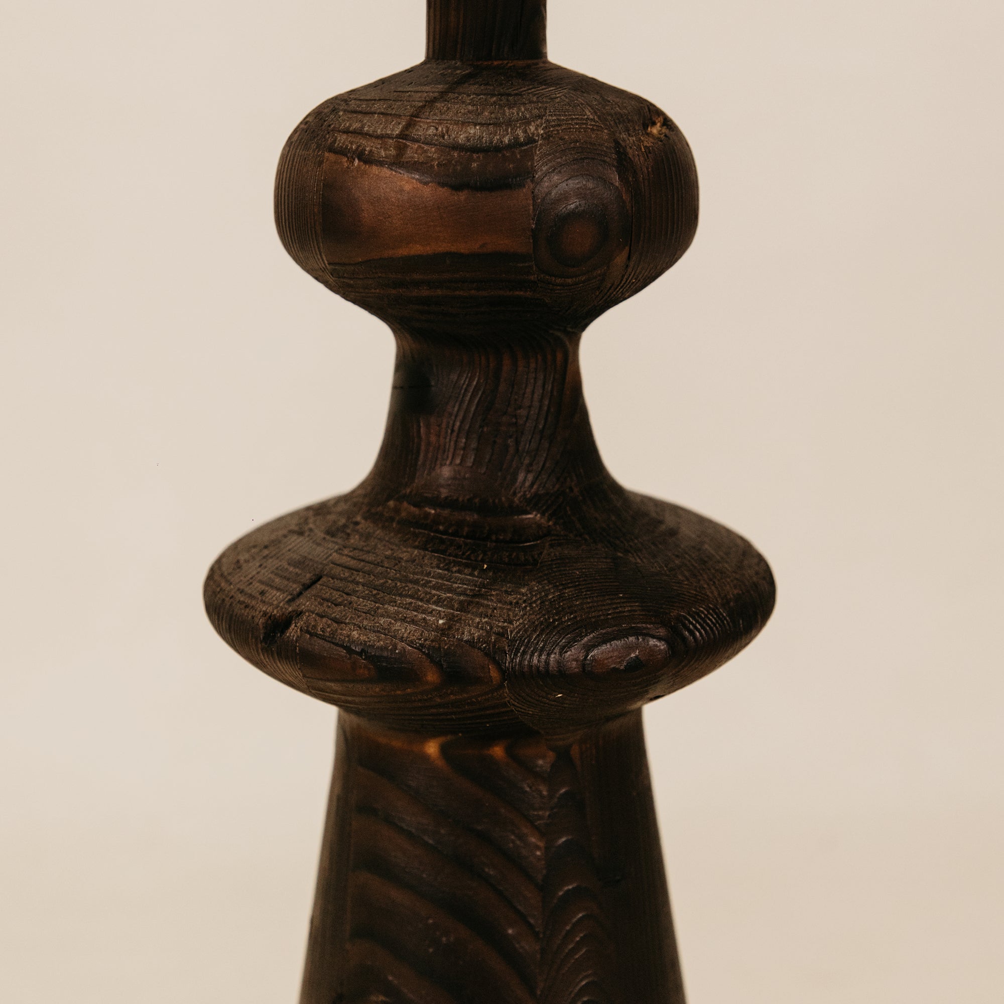 Mnara Wooden Table Lamp with Fabric Shade