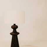 Mnara Wooden Table Lamp with Fabric Shade