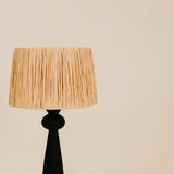 Sabie Table Lamp with Raffia Shade – Black