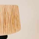 Sabie Table Lamp with Raffia Shade – Black