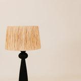Sabie Table Lamp with Raffia Shade – Black