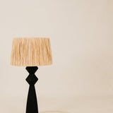 Satara Table Lamp with Raffia Shade – Black