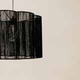Scalopped Jute Pendant – Black