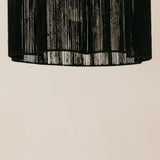Scalopped Jute Pendant – Black