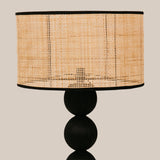 Skukuza Table Lamp with Grid Weave Shade – Black