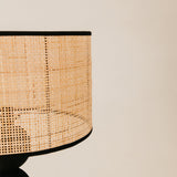 Skukuza Table Lamp with Grid Weave Shade – Black