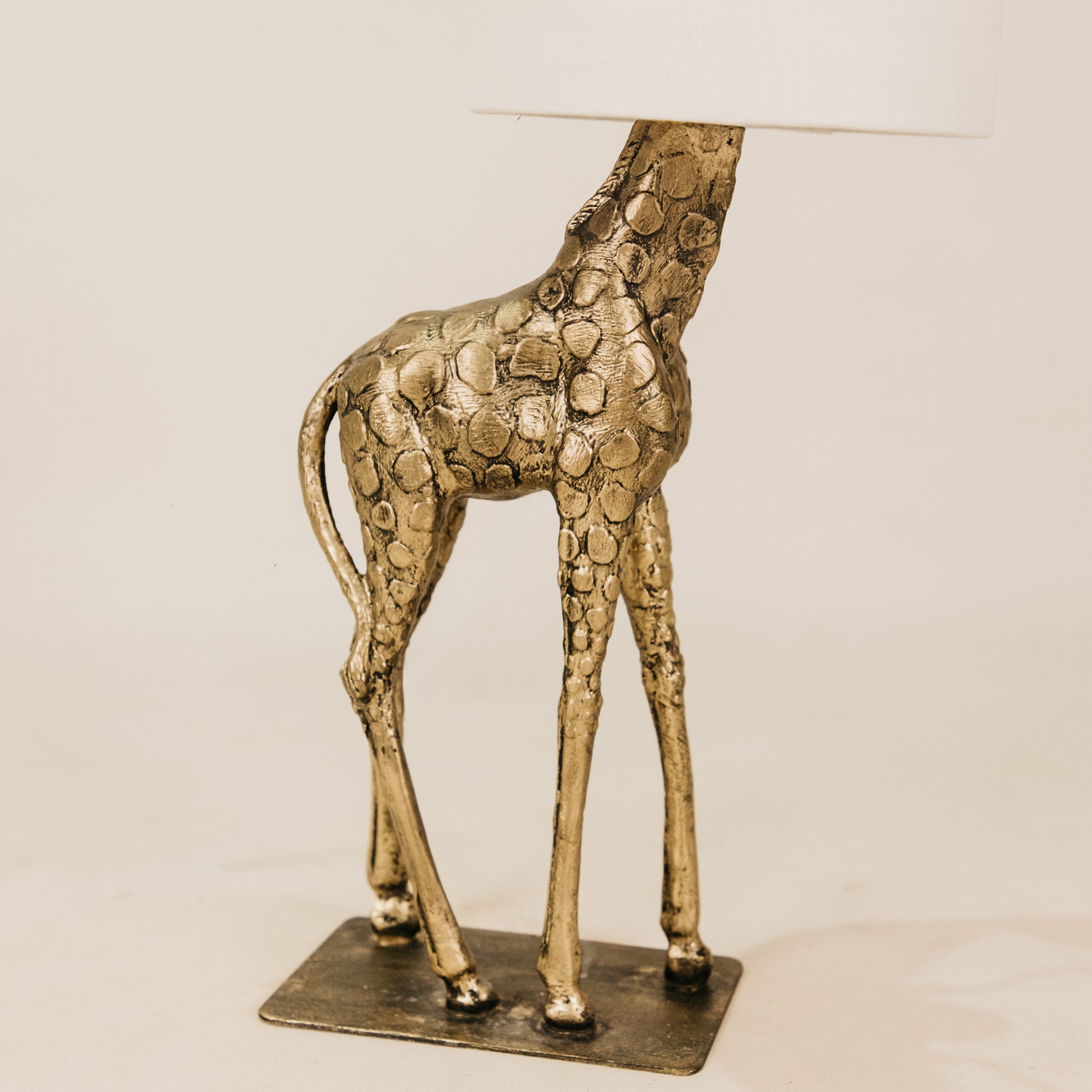 Twiga Table Lamp with Fabric Shade – White
