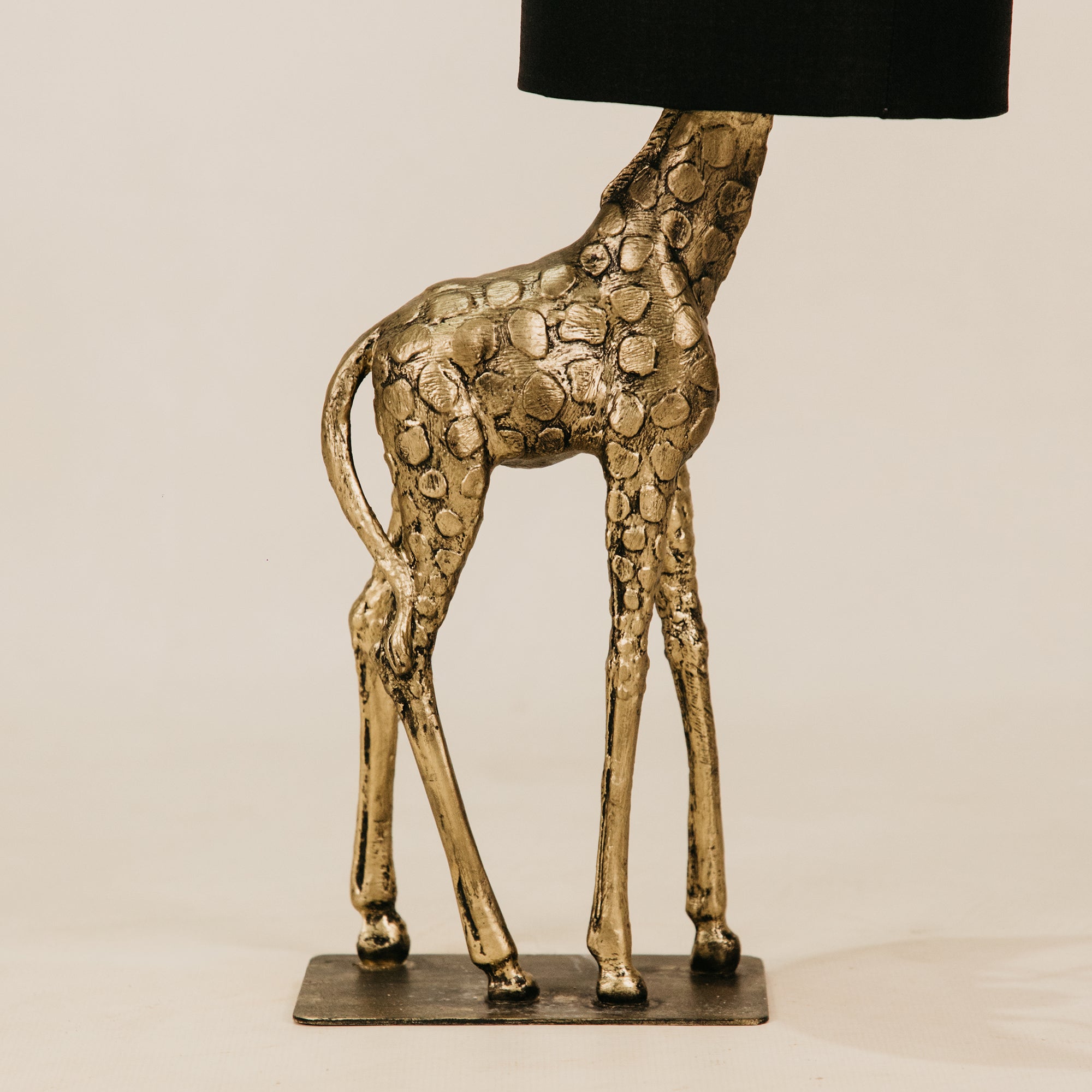 Twiga Table Lamp with Fabric Shade – Black