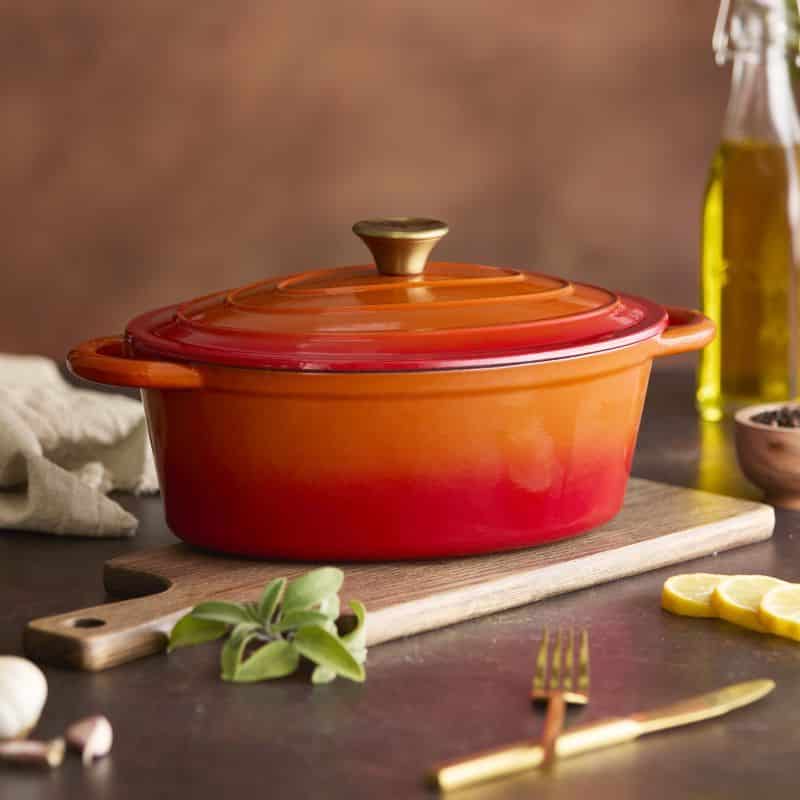 Flame Orange 8pc Baobab Cast Iron - Image 4