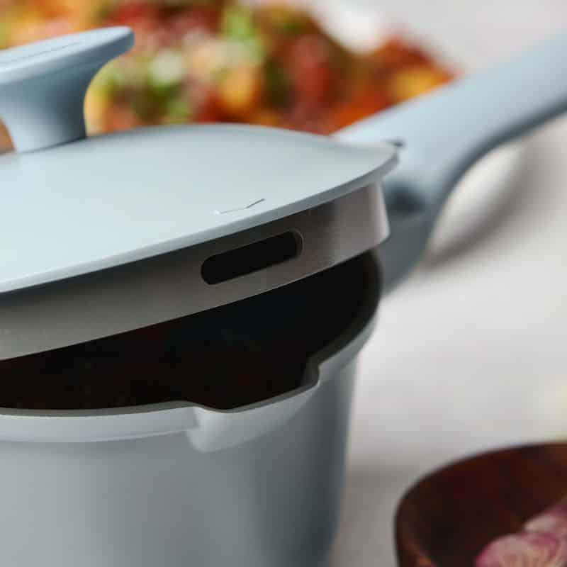 9pc Aluminium Cookware Set - Pastel Blue - Image 3