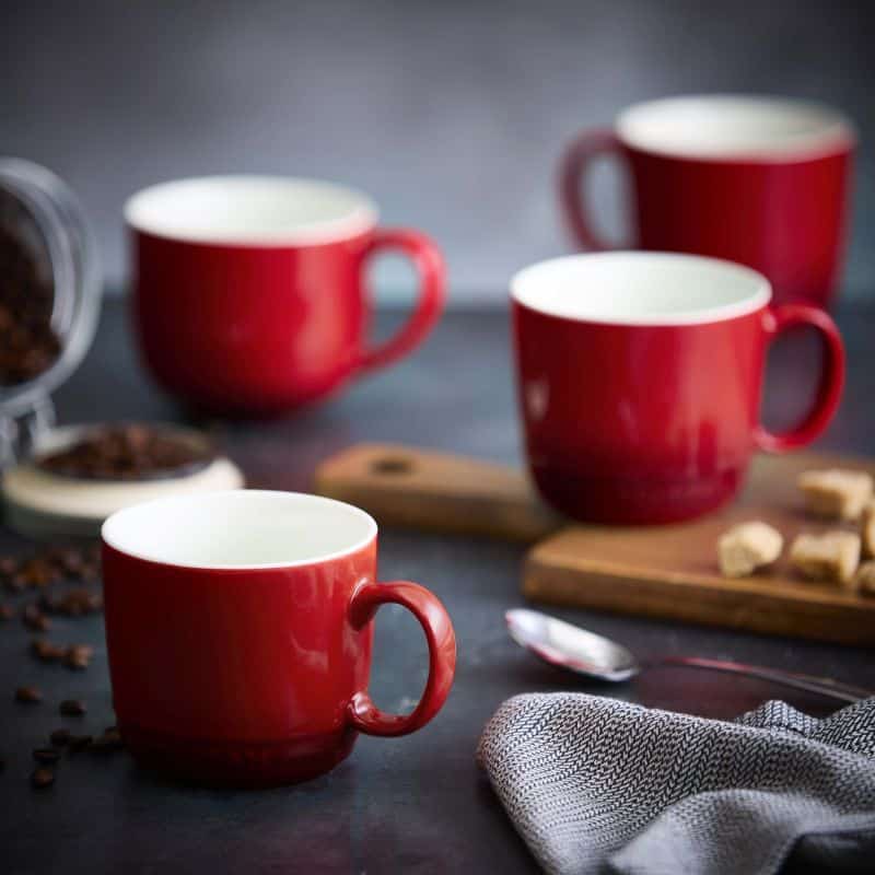 4pc Coffee Mugs - Ombre Red - Image 1