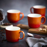 4pc Coffee Mugs - Flame Orange - Image 1