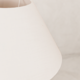 Lamu Cane Table Lamp with Linen Shade – Natural
