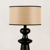 Leonardo Table Lamp Linen Shade – Black