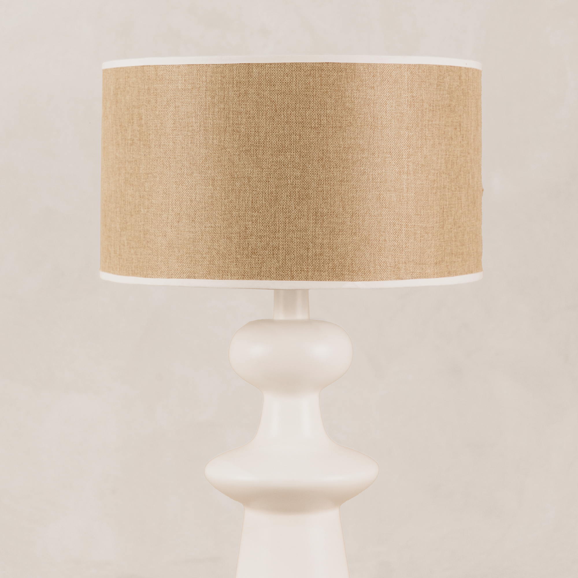 Leonardo Table Lamp Linen Shade – White