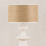 Leonardo Table Lamp Linen Shade – White