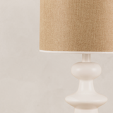 Leonardo Table Lamp Linen Shade – White