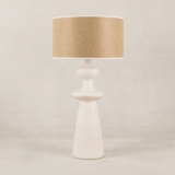 Leonardo Table Lamp Linen Shade – White