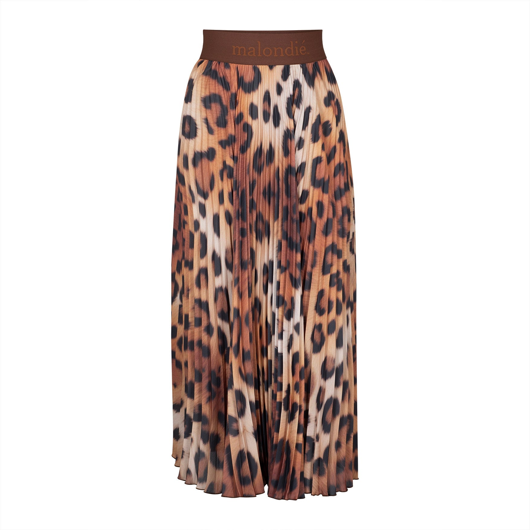 Malondie Leopard Print Choco-Skirt