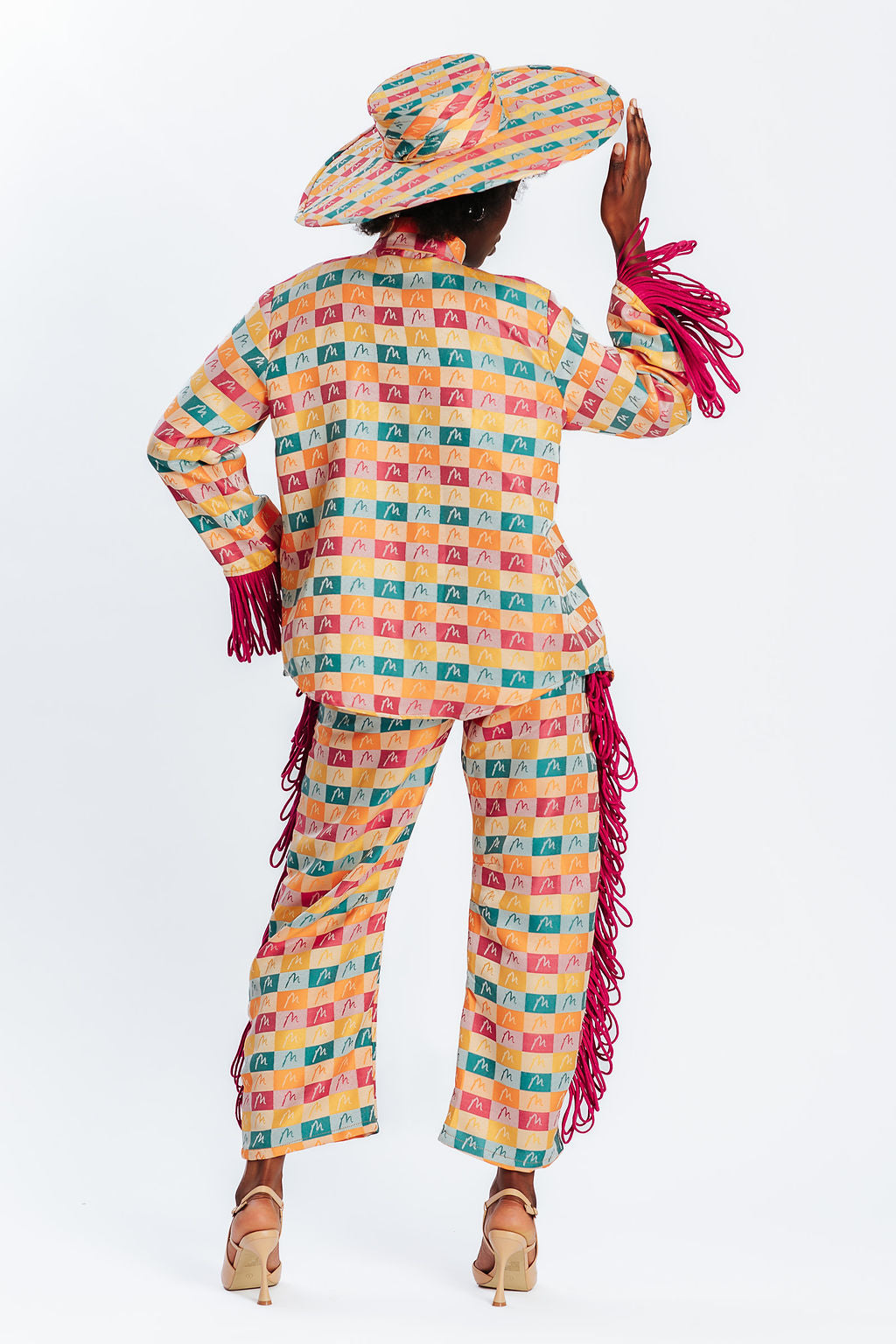 Malondie Summer Blocks Side Fringe Pants