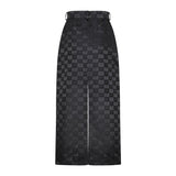 Malondie Manyx Front-Back Slit Skirt