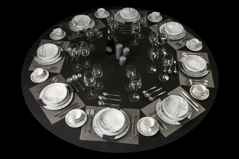 40Pc Forest Marble Dinner Set - Image 1