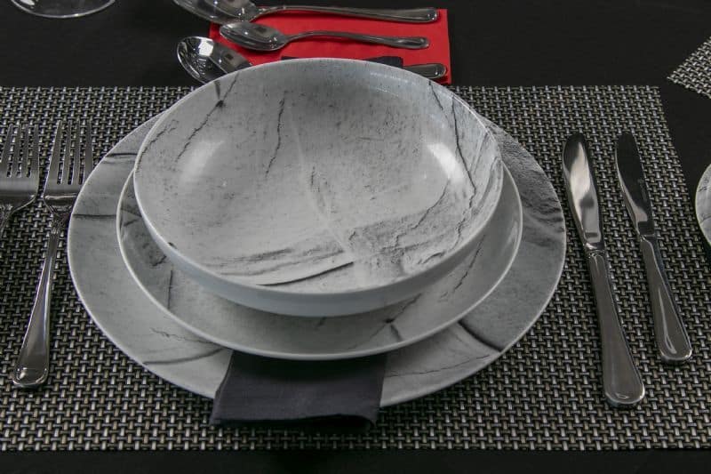 40Pc Forest Marble Dinner Set - Image 2