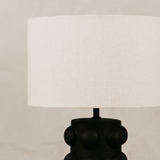 Marula Table Lamp with Linen Shade – Black