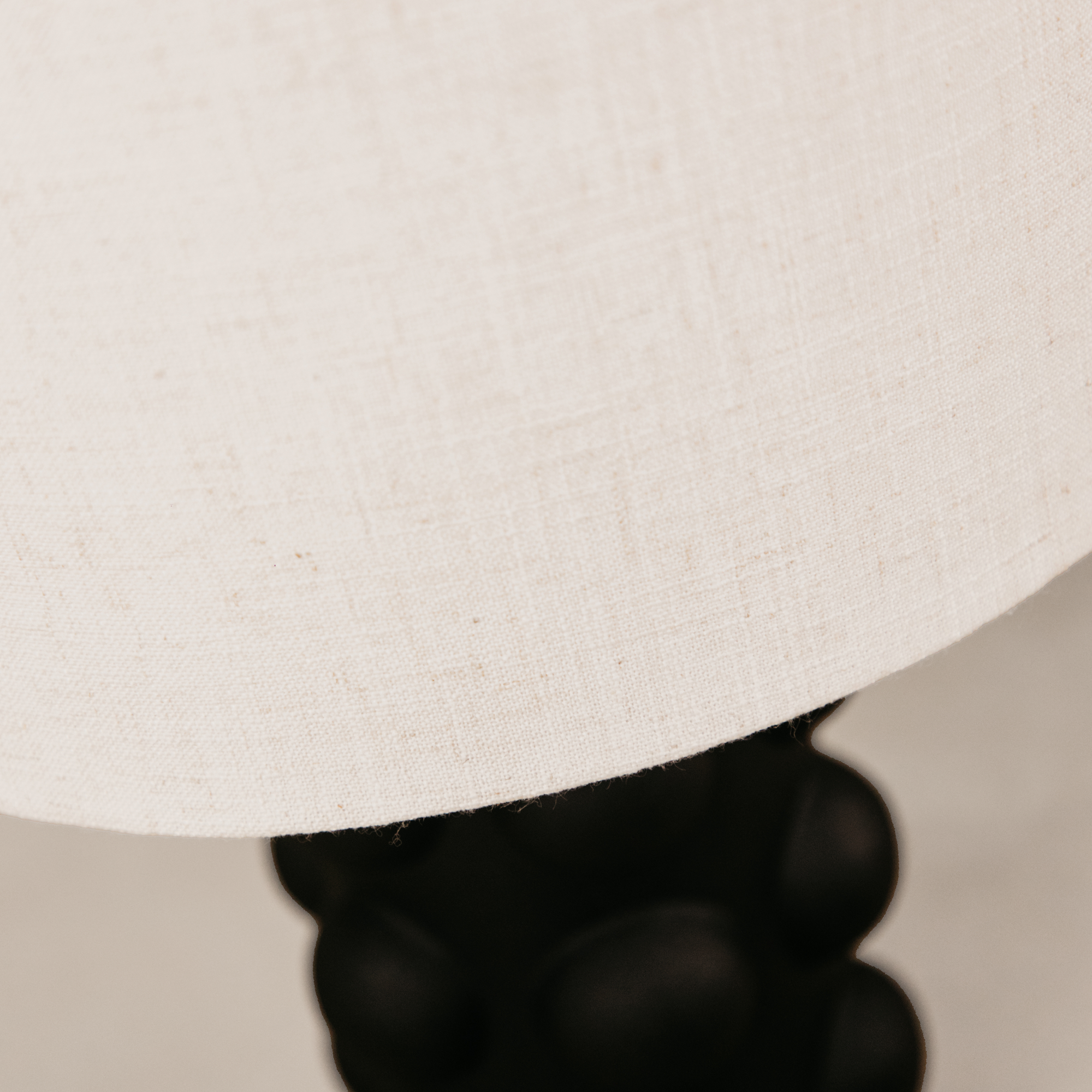 Marula Table Lamp with Linen Shade – Black