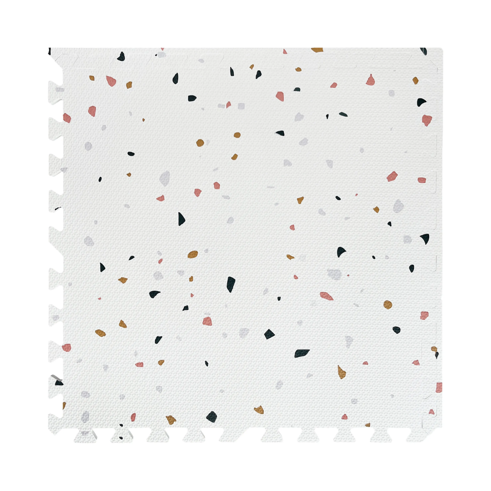 Tayla Jean Terrazzo on White Tile Play Mat